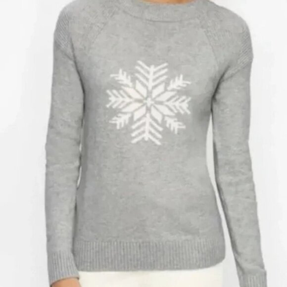 Talbots crew neck snowflake sweater Size Small - Picture 2 of 7